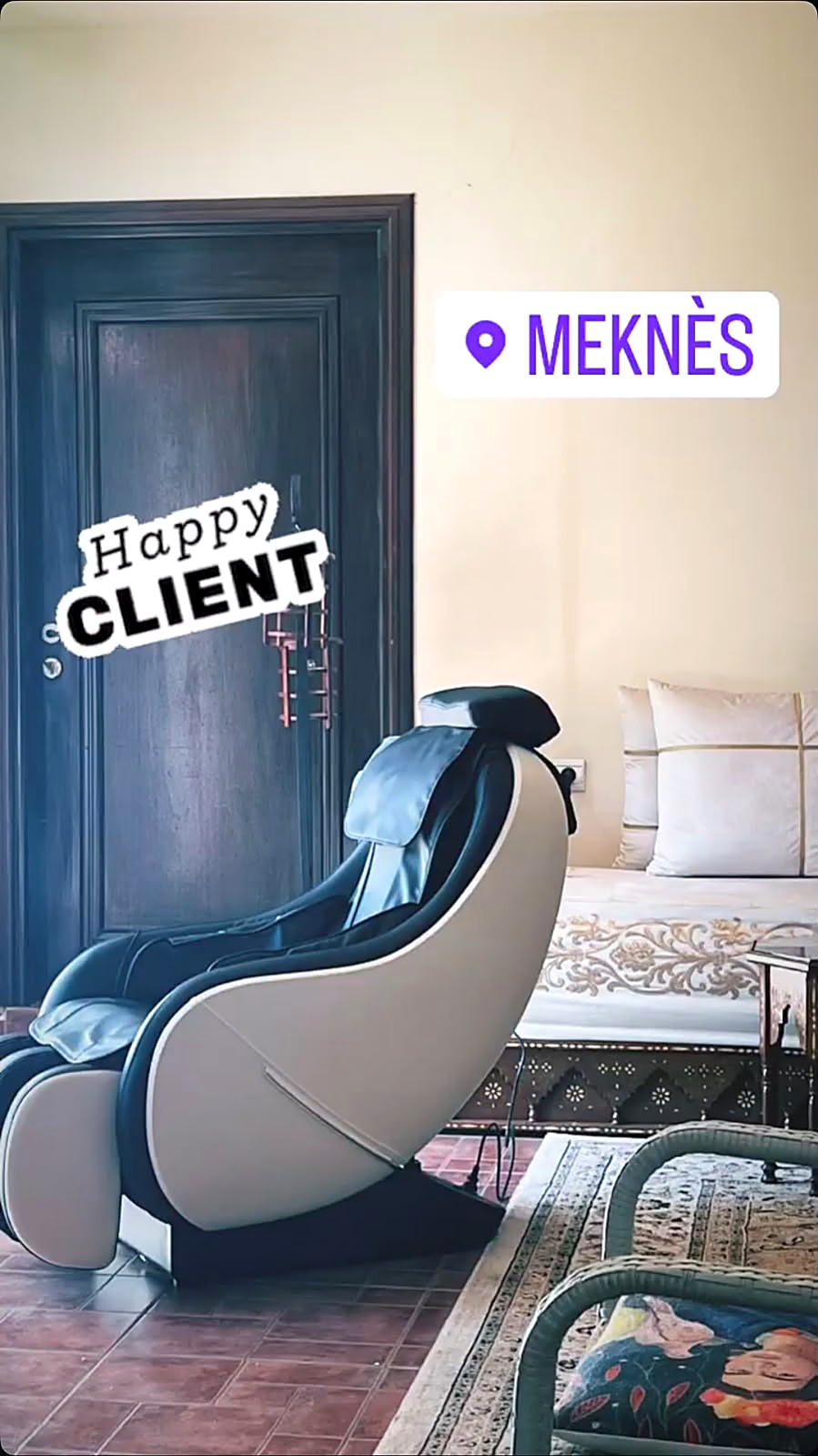 Client satisfait ConfyCare à Meknès
